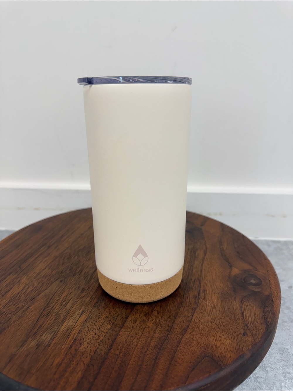 NWOBox Wellness White Stainless Steel Vacuum Insulated Tumbler Cork Base
